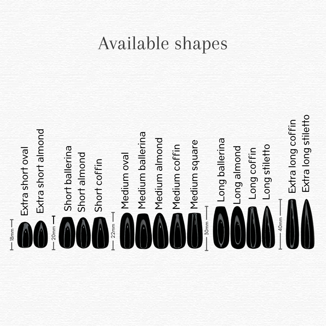 a diagram of different shapes and sizes of nails